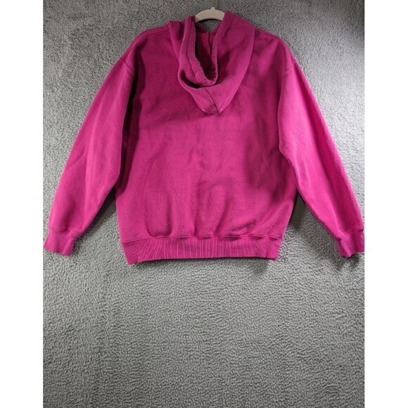 Cabela's Hoodie Womens Medium Pullover Sweatshirt Cotton Poly Spellout Pink - Picture 3 of 15
